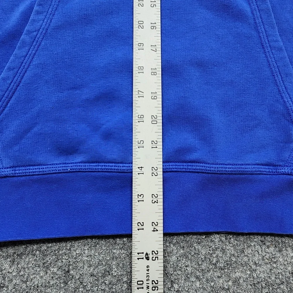 Vintage Nike Mens Medium Blue Travis Scott Center‎ Spell Out Hoodie Sweatshirt